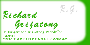 richard grifatong business card